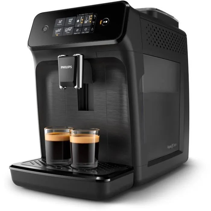Machine à café Expresso broyeur - PHILIPS - EP1200/00 - Série 1200 - 2 cafés - Broyeur céramique - Noir brossé
