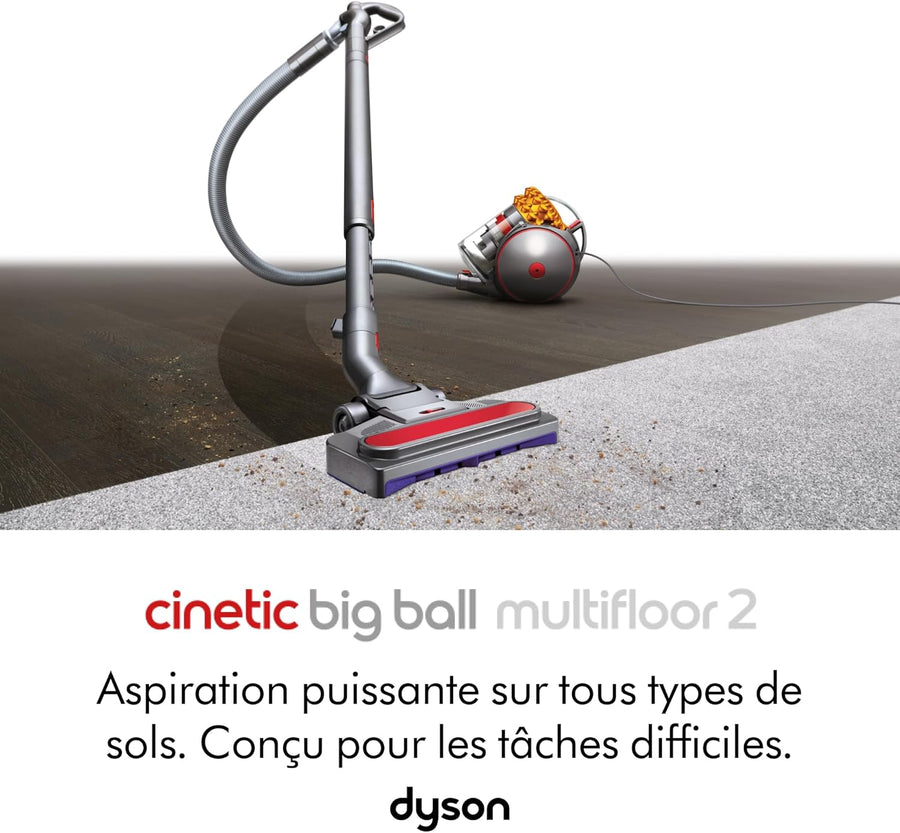 Aspirateur Dyson Cinetic Big Ball Multifloor 2 | Aspiration puissante sur tous les types de sols, récipient spacieux avec vidage hygiénique