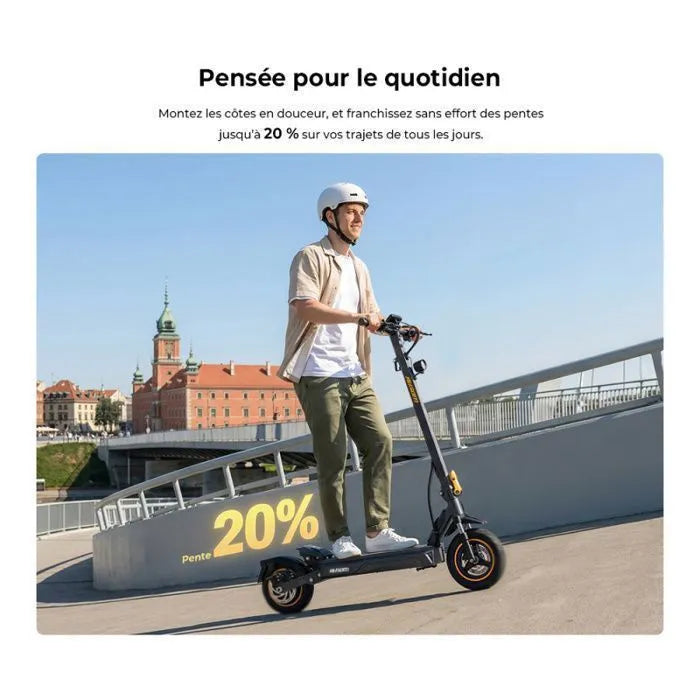 Ausom K20 Trottinette Électrique - Puissance Max 1100W - Autonomie 70km - Batterie 48V 13,5Ah - Freins à Disque Avant et Arrière