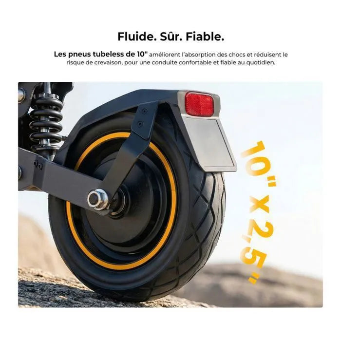 Ausom K20 Trottinette Électrique - Puissance Max 1100W - Autonomie 70km - Batterie 48V 13,5Ah - Freins à Disque Avant et Arrière