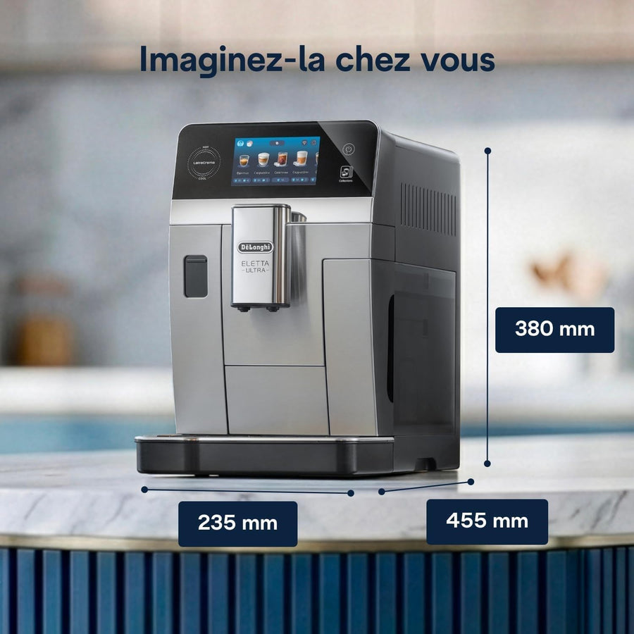 De'Longhi Eletta Ultra - Perfetto Machine à Café Automatique, LatteCrema Mousseur à Lait Automatique