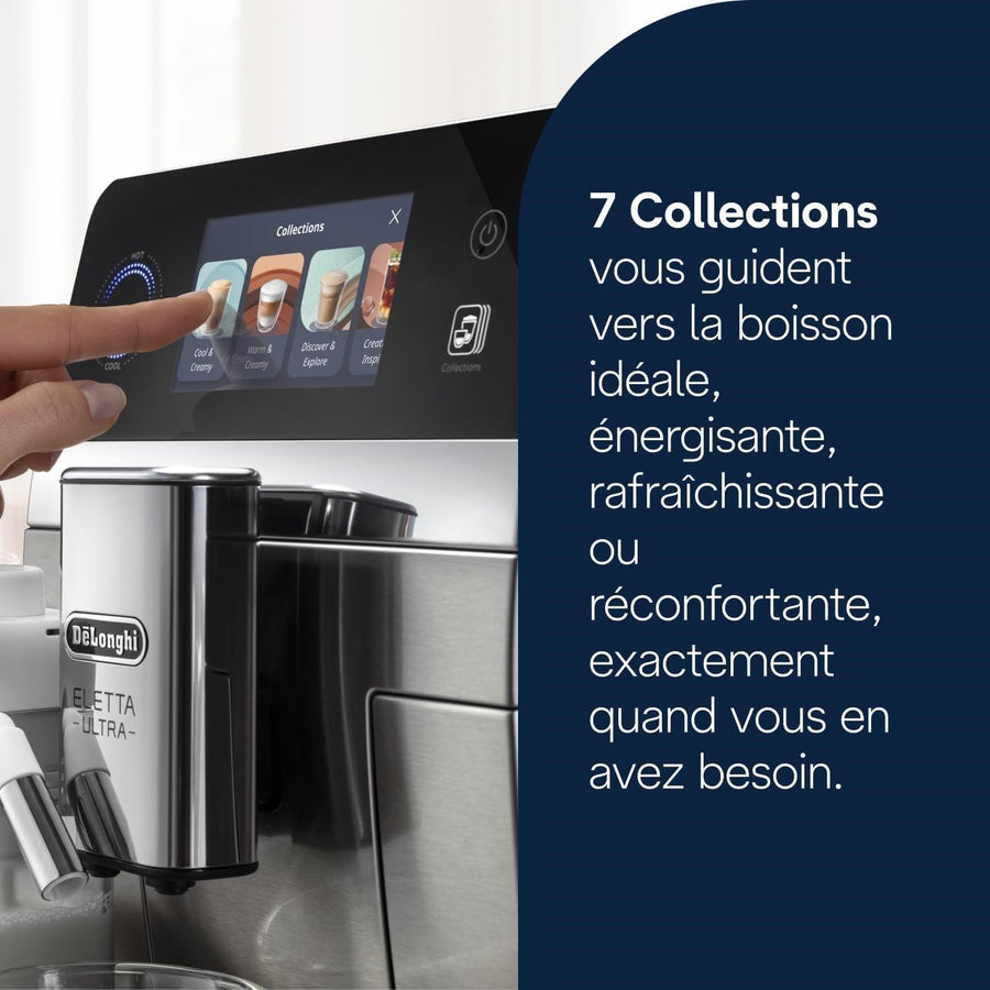 De'Longhi Eletta Ultra - Perfetto Machine à Café Automatique, LatteCrema Mousseur à Lait Automatique