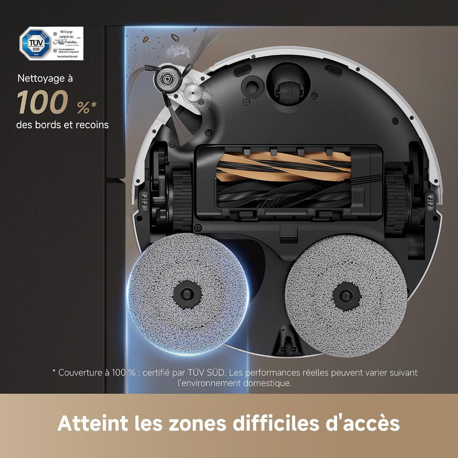Dreame X50 Ultra Complete Robot Aspirateur avec Station, Brosse Latérale Extensible Et Serpillière