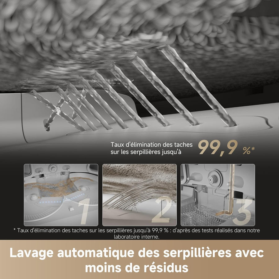 Dreame X50 Ultra Complete Robot Aspirateur avec Station, Brosse Latérale Extensible Et Serpillière