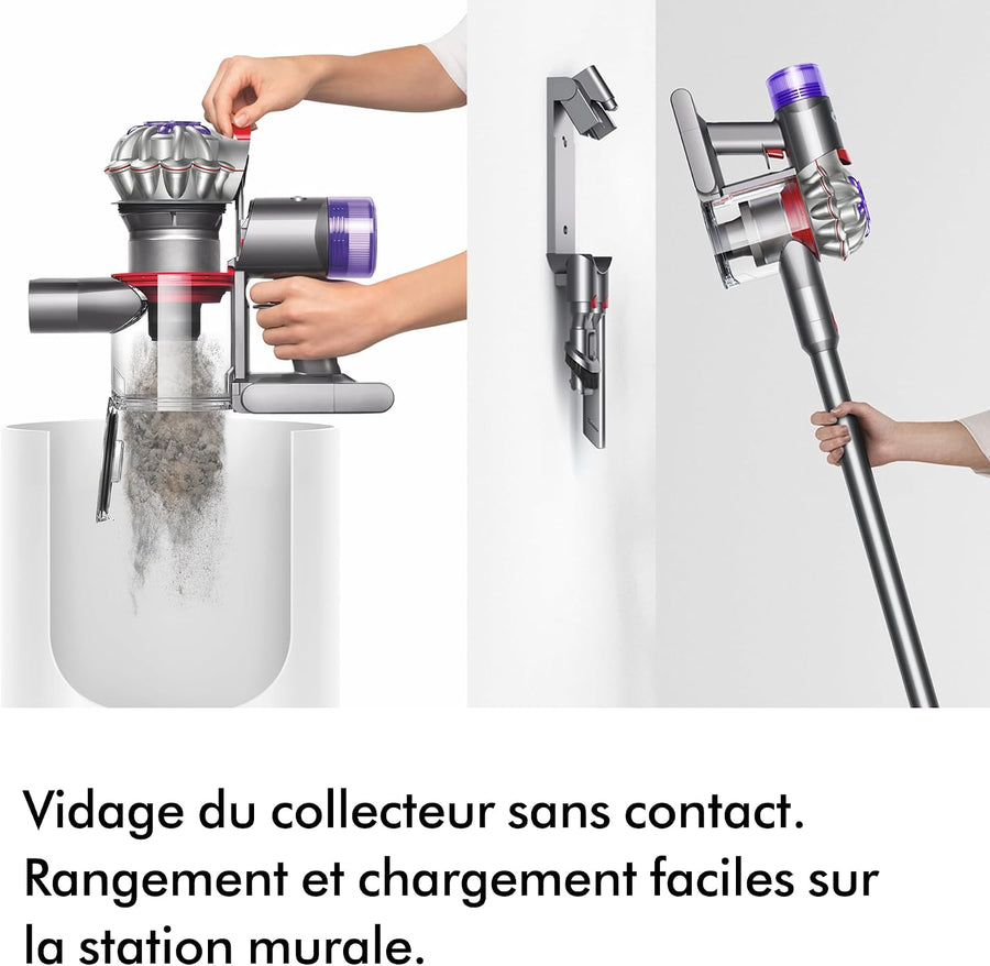 Dyson V8 Origin Aspirateur sans Fil, 115 AW, Jusqu’à 40 Min d’autonomie, Brosse Motorbar Anti-enchevêtrement, aspirateur à Main et Sol