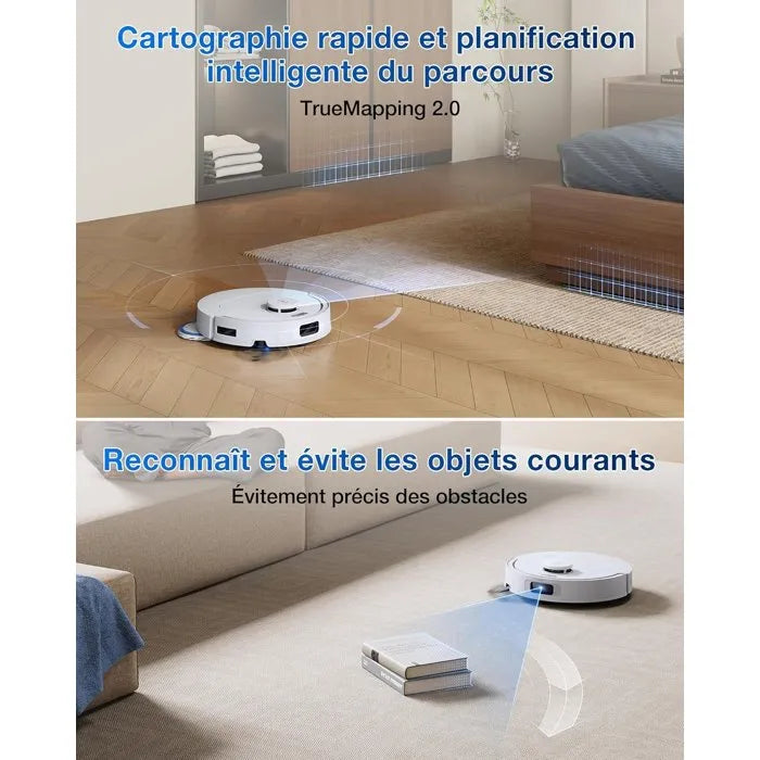 ECOVACS T30C Omni GEN2 - Aspirateur Robot Laveur avec Station - 25000Pa - Lavage à l'eau Chaude 75℃ - Serpillière OZMO Turbo 2.0
