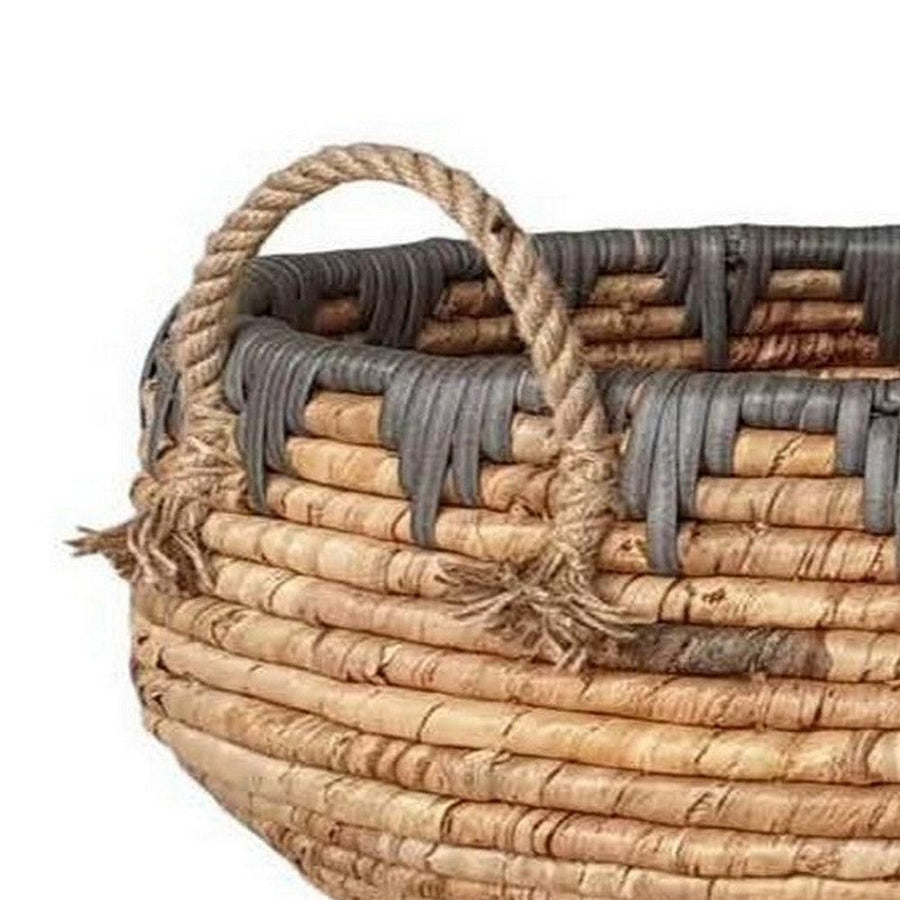 Lyna 18-Inch Contemporary Decorative Metal Baskets, Set of Three, in Gold by Casagear Home