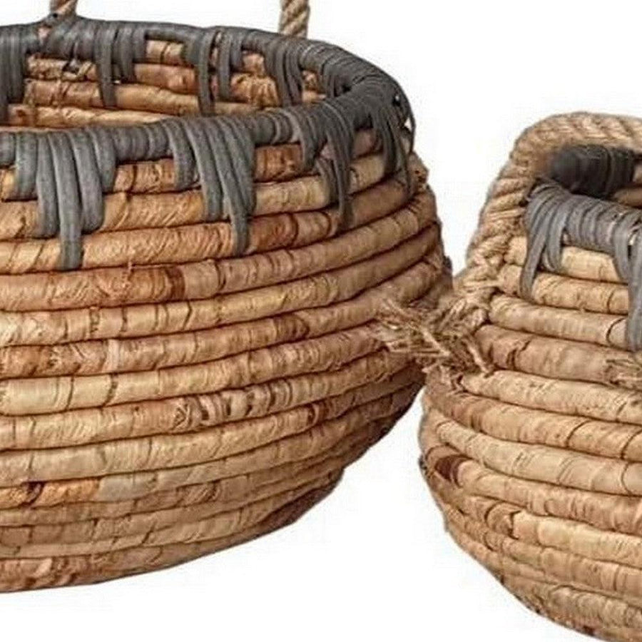 Lyna 18-Inch Contemporary Decorative Metal Baskets, Set of Three, in Gold by Casagear Home