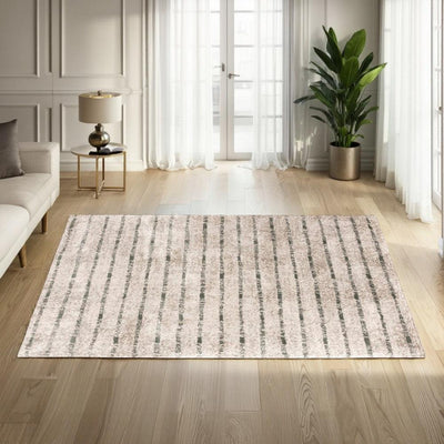 Ashley 8x10 Contemporary Area Rug, Abstract Pattern, Plush Material, Orange, Brown, and Blue