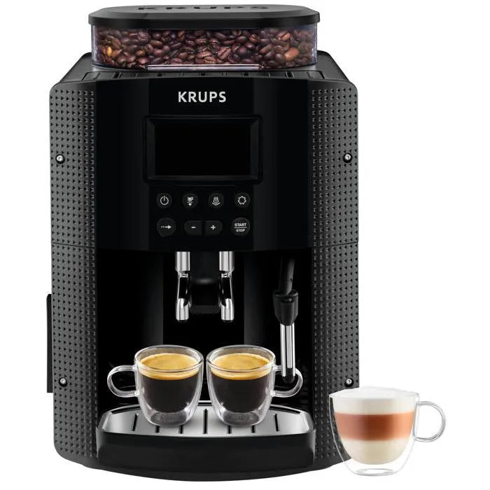 KRUPS Machine à café broyeur à grain, Ecran LCD, Nettoyage automatique EA815070