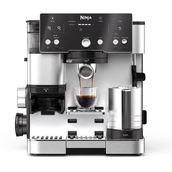 Machine à café 2-en-1 - NINJA LUXE™ - Café Essential Series - ES501EU - 1650 W - 9/11 bars - 250 gr - Noir / Inox