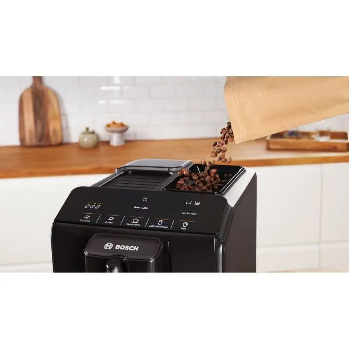 Machine à café broyeur expresso Verocup - BOSCH - TIE20119 Serie 2 - 1300 W - 250 g de grains - 1,4 L - Noir