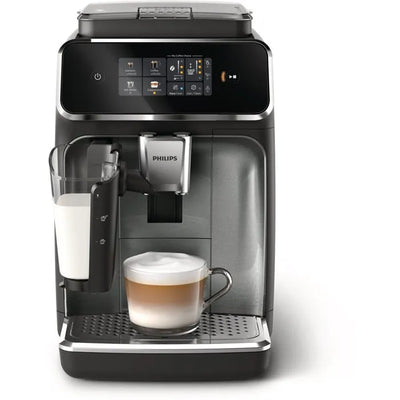 Machine à café expresso broyeur - PHILIPS - EP2339/40 - Série 2300 - LatteGo - 4 recettes - Broyage silencieux - Noir panthère