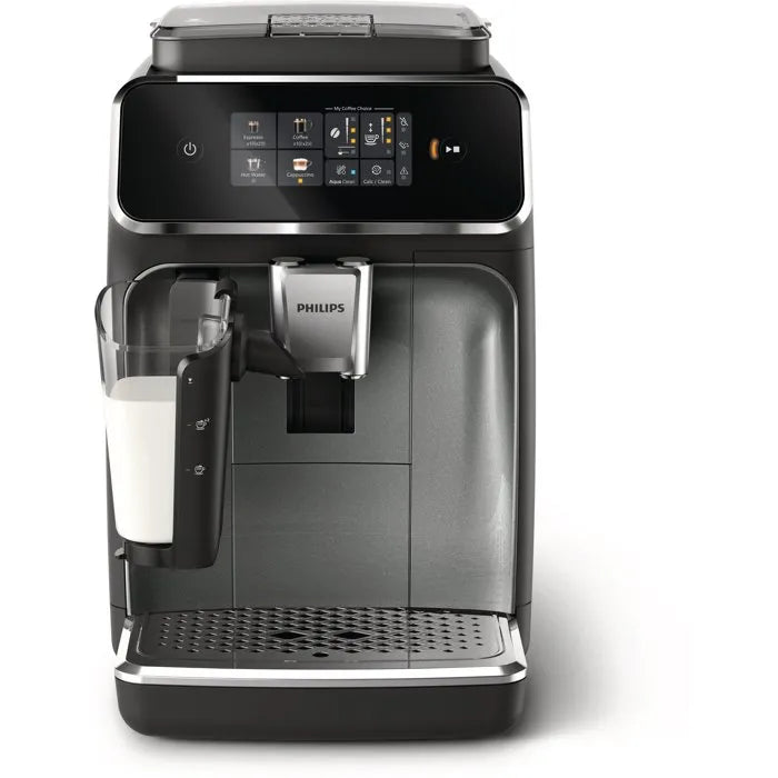 Machine à café expresso broyeur - PHILIPS - EP2339/40 - Série 2300 - LatteGo - 4 recettes - Broyage silencieux - Noir panthère