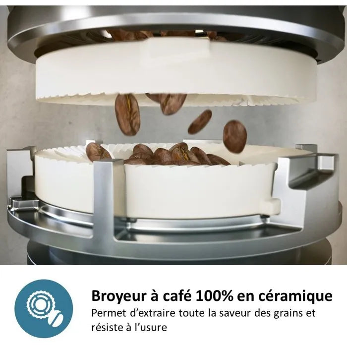 Machine à café expresso broyeur - PHILIPS - EP2339/40 - Série 2300 - LatteGo - 4 recettes - Broyage silencieux - Noir panthère