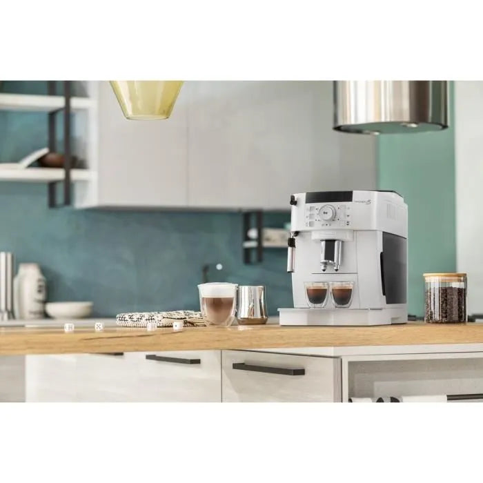 Machine expresso broyeur - De'Longhi - Magnifica S - ECAM22.110.W - 4 recettes - Blanc