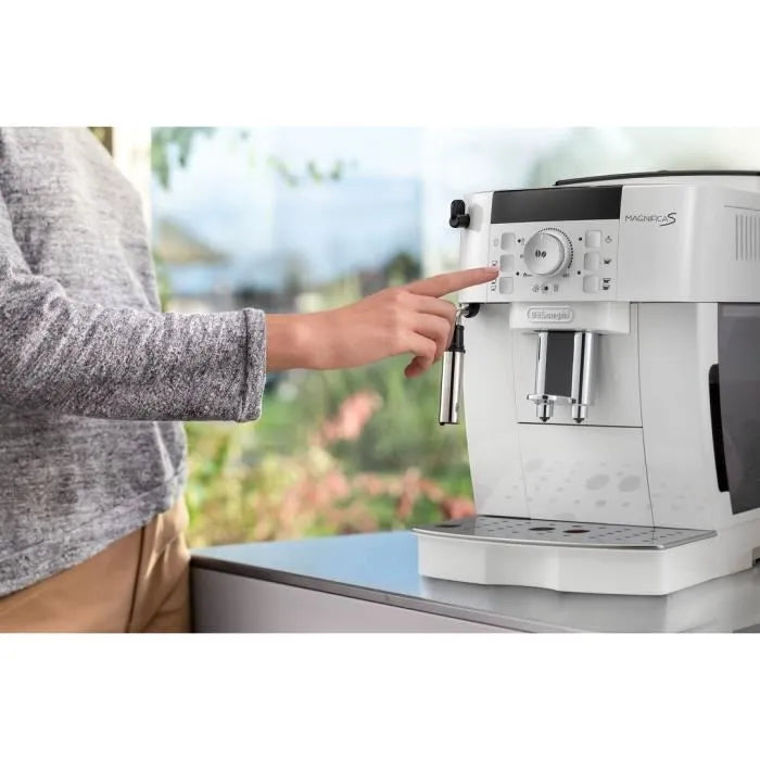 Machine expresso broyeur - De'Longhi - Magnifica S - ECAM22.110.W - 4 recettes - Blanc