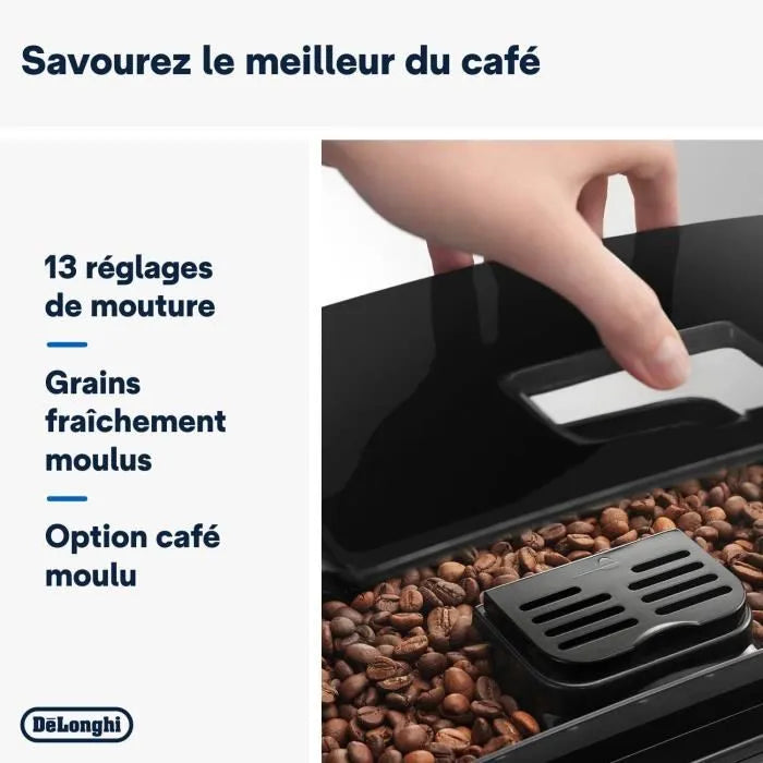 Machine expresso broyeur - De'Longhi - Magnifica S - ECAM22.140.B - 4 recettes - Noir