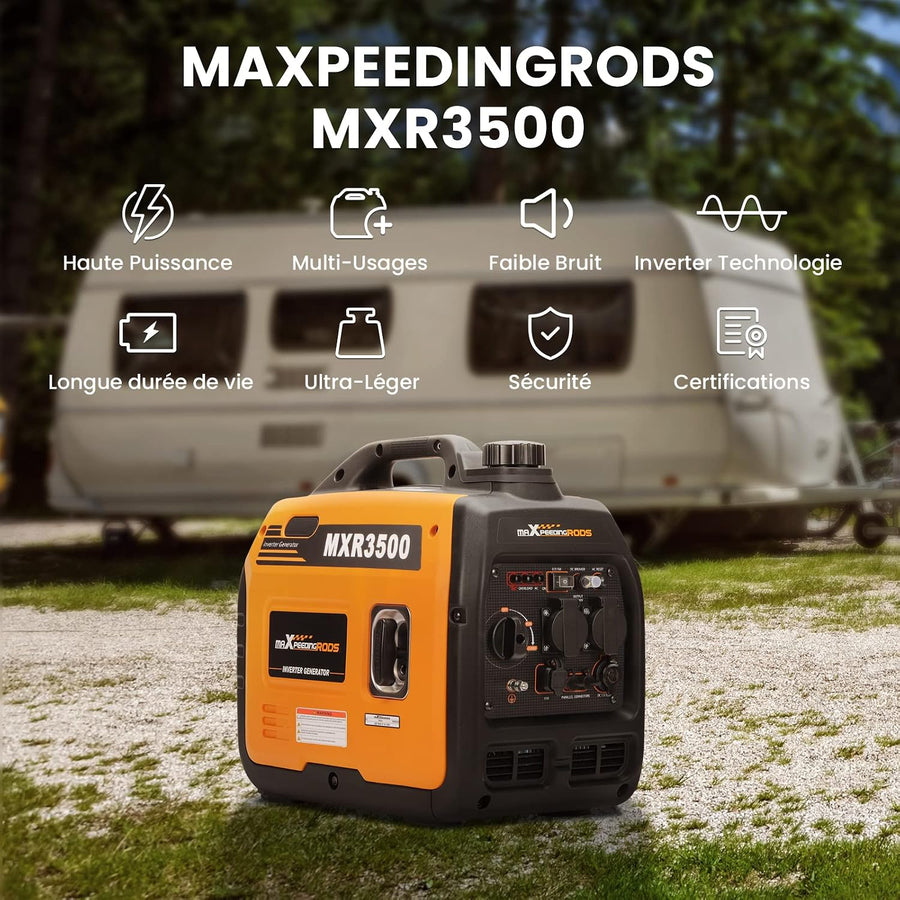maXpeedingrods 3300W Gasoline Inverter Electrogene Unit with USB Sockets
