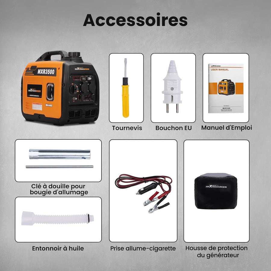 maXpeedingrods 3300W Gasoline Inverter Electrogene Unit with USB Sockets