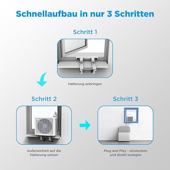 Midea Portasplit 12 000 BTU (3,5 kW) – 42 m² / 105 m³ – Mode silencieux : 39 dB(A)
