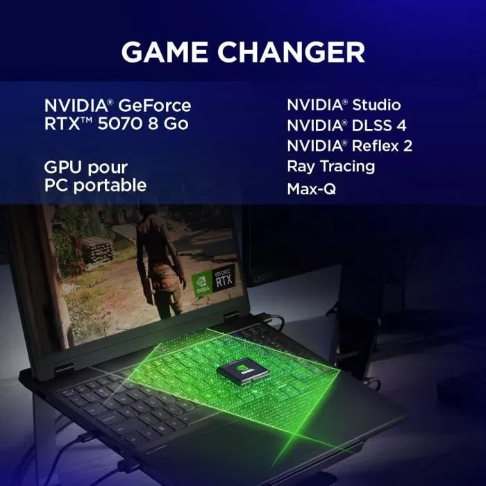 PC portable Gamer LENOVO Legion 5 15IRX10 | Sans Windows - 15,3" 165Hz - Core i7-13650HX - RTX 5070 115W - 32 Go - 512 Go + Sac