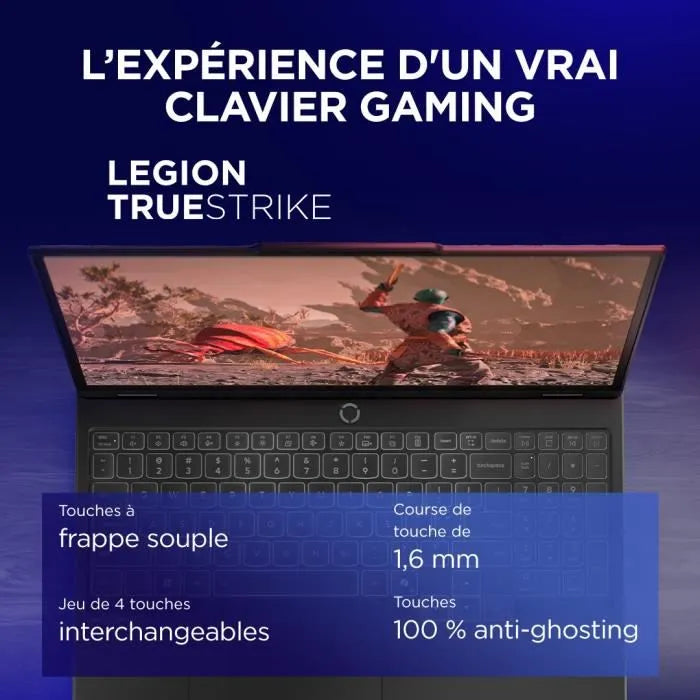 PC portable Gamer LENOVO Legion 5 15IRX10 | Sans Windows - 15,3" 165Hz - Core i7-13650HX - RTX 5070 115W - 32 Go - 512 Go + Sac
