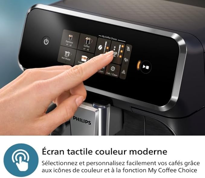 PHILIPS machine à café grain boissons Expresso broyeur avec écran tactile Broyeur 100% céramique App HomeID