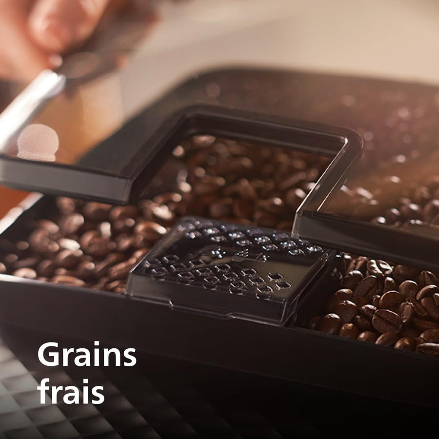 PHILIPS machine à café grain boissons mousseur à lait Noir Expresso broyeur