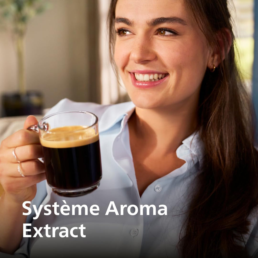 PHILIPS machine à café grain boissons mousseur à lait Noir Expresso broyeur