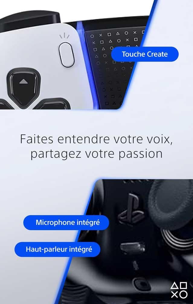 Playstation Sony, Manette 5 DualSense Edge, Sans Fil, Touches Arrière & Joysticks Interchangeables, Gâchettes Réglables, Profils Personnalisables, Compatible PS5/PC, Couleur : Blanche et Noire