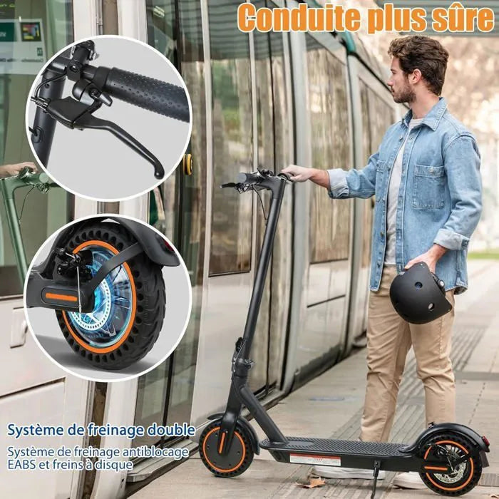 QNQ 8501 Trottinette électrique pliable pour adultes – Puissance maximale 500W/25KM/H | 25-30KM Autonomie