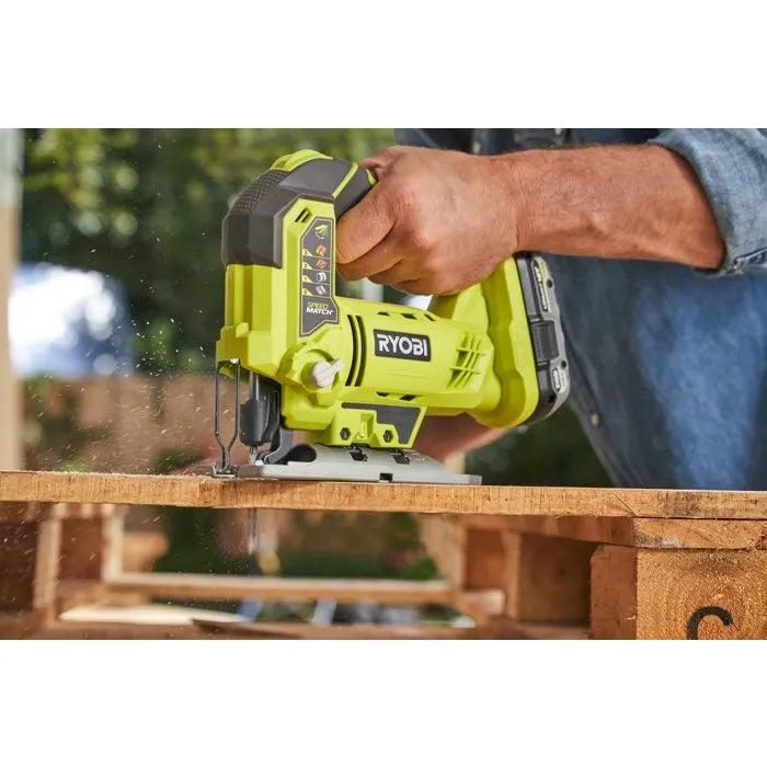 Ryobi Combo 3 outils 18V perceuse-visseuse 50Nm, meuleuse 115mm, scie sauteuse 18V RCK183A-242SL