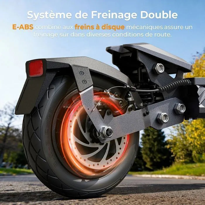 Trottinette Électrique Ausom Gosoul 2 - 10 Pouces - Moteur à Pic 1100W - Autonomie 70km max - Batterie 13Ah - Pente 20%