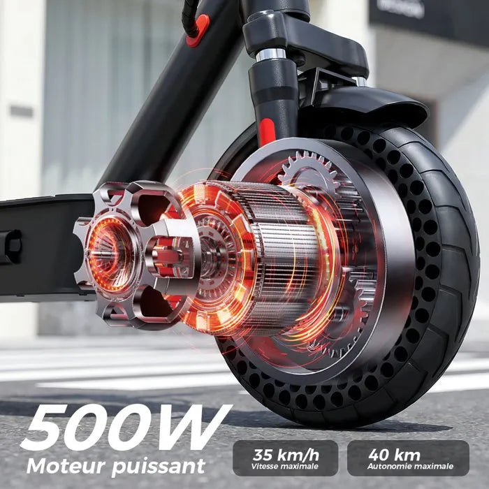 Trottinette électrique iScooter I9Max-10''-500W-36 V10 Ah-3 vitesses-Vitesse maximale 35 km/h- Autonomie 40 km-Pliable-App-Urbain
